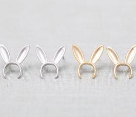 Cute Bunny Earrings in gold