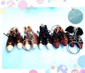 little boots Mini Leather Boots Keychain