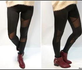 Black Mesh Leggings ON SALE