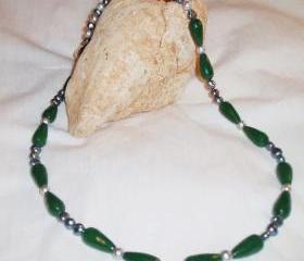  Pearl and Jade Necklace handmade Jewelry