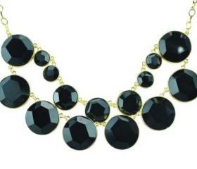Black Bubble Necklace, Statement Jewelry, Chunky Necklace, Bib Necklace