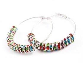 Basketball Wives POParazzi Inspired Rhinestone Rings Earring 80mm