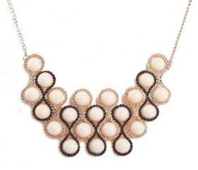 Bib Necklace, Cream White Resin Necklace, Chunky Necklace, Statement Necklace