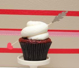 Valentine's Day Cupid's Arrow Cupcake Toppers
