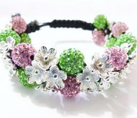 Alpha Kappa Alpha (AKA) Shamballa Bracelet