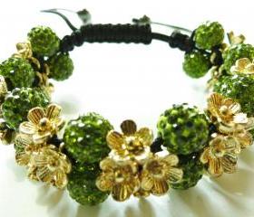 NEW Green Shamballa Bracelet
