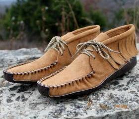 Womans Batwing Moccasin with Fringe