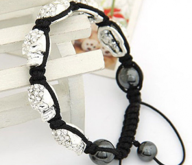 Shambhalla bracelet with skull designs,colorful fashion bracelet,J.crew inspire bracelet