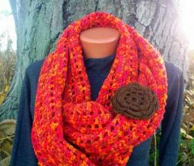 Knit Infinity Scarf Cowl Colorful