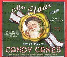Vintage Christmas Santa Candy Label Digital Download Printable Scrapbook Tag Card Holiday Image