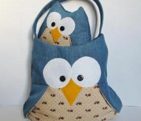Barney Owl toy and bag sewing pattern pdf