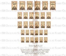 Miniature Dollhouse Halloween Potion Bottle Labels Digital Download 500 dpi - Twelve labels