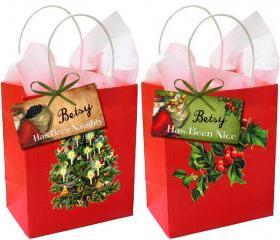Christmas Gift Tags Vintage Style Printable Digital Download Collage Sheet Graphics Naughty or Nice