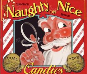 Vintage Christmas Candy Label Digital Download Printable Santa Image Collage Sheet