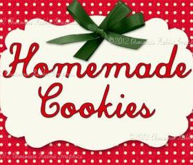 Christmas Cookie Label Vintage Retro Tag Digital Printable Image Collage Scrapbook Sheet