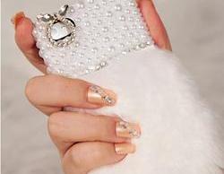 Natural Pearl Fur Case for Iphone 4 / 4s
