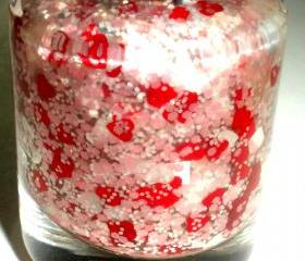 Nail Polish - Valentine's Day - Hearts - 'Hearts on Fire' - NEW - Glitter Polish - 0.5 oz Full Sized Bottle