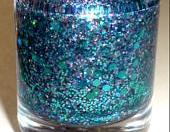 Nail Polish - NEW - Blue Lagoon - Purple and Blue Holographic Glitter - 0.5 oz Full Sized Bottle