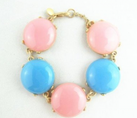 5 stone Bubble BIB Statement Fashion Beads Bracelet