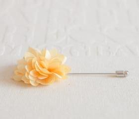 KAYLA-Yellow Men's flower Boutonniere / Buttonhole for wedding,Lapel pin,tie pin