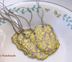 Shabby Chic Rustic Floral Grey Gift Tags