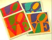 Coasters - Ceramic Tile - Set of 4 - LOVE - Valentine's Day