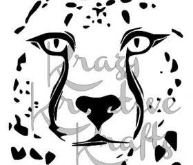Leopards face vinyl wall decal