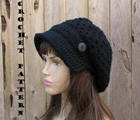 CROCHET PATTERN!!! Crochet Hat - Newsboy Hat, Crochet Pattern PDF,Easy, Great for Beginners, Pattern No. 37