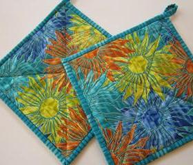 Pot Holders Sunburst Flower