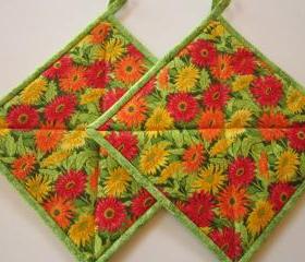 Pot Holders - Floral