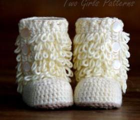 Baby Crochet Boots Pattern - Furrylicious Booties - Pattern number 200
