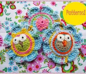 Lovely Flowers With Owls Crochet Patterns