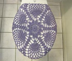 Crochet Toilet Seat Cover - lavender (TSC9C)