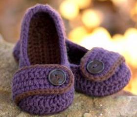 Toddler Crochet Pattern for The Valerie Slipper Toddler - Childrens Sizes 4 - 9 - ALL Six Sizes Included - Pattern number 206