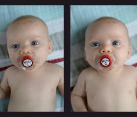 NEW- Thing 1 & Thing 2- Hand Painted Custom Set AVENT Style Pacifiers