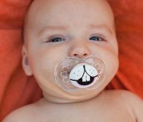 Some Bunny Loves You- Custom Hand Painted Pacifier- CLEAR MAMS 6 to 18 month pacifier