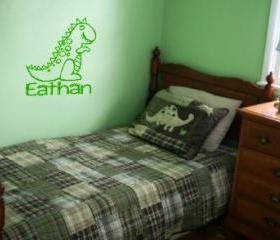 Cute personalized dinosaur decal