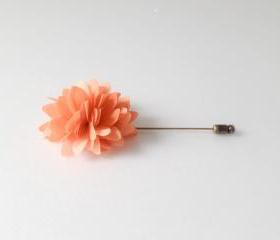 KAYLA-Orange Men's flower Boutonniere / Buttonhole for wedding,Lapel pin,tie pin