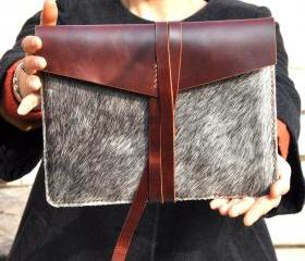 Leather iPad 2 case/holster /cover/sleeve in brown -natural colour