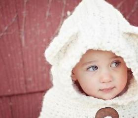 Teddy Bear Hooded Cowl