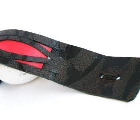 Printed Leather Cuff Tribal Wristband Brown Red Fashion Accessories For Her Design by Steamylab
