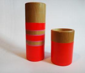 Bamboo base neon pink