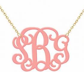 Monogram Acrylic Necklace