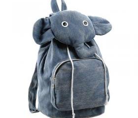 Lovely Elephant Canvas Backpack