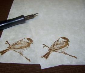 Lovely Bird on Branch - Old World - Stationery - Set of 50 Sheets - 25 Envelopes