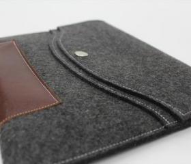 Macbook pro 13 Macbook Sleeve Case brief Wool Felt Custom Made Felt Case Sleeve Cover Bag With Strap for Macbook