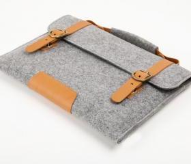 Macbook pro 13 Macbook Sleeve Case brief Wool Felt Custom Made Felt Case Sleeve Cover Bag With Strap for Macbook