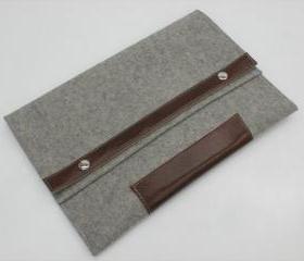 Macbook pro 13 Macbook Sleeve Case brief Wool Felt Custom Made Felt Case Sleeve Cover Bag With Strap for Macbook