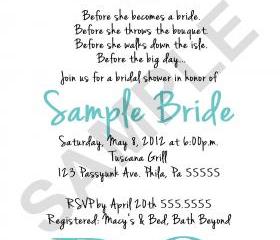 Bridal Shower I DO 2 Invitation( Digital File ) 