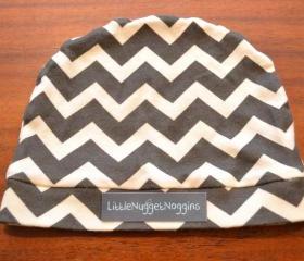  Knit Black Chevron Baby Beanie